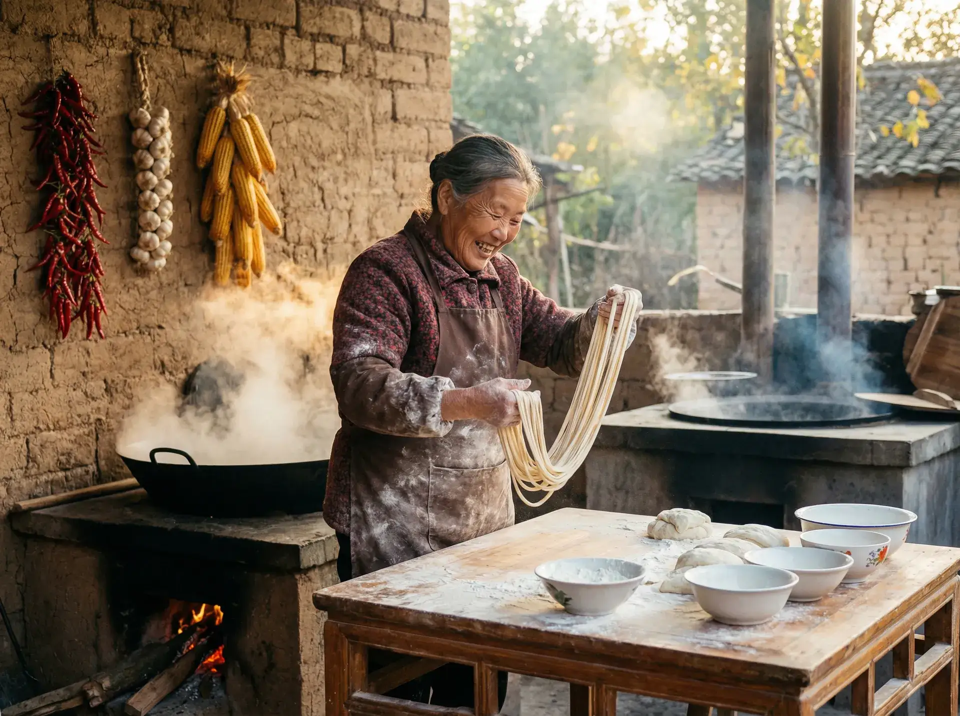 农家大嫂手擀面 - 铁核桃电视剧在线观看 乡村美食